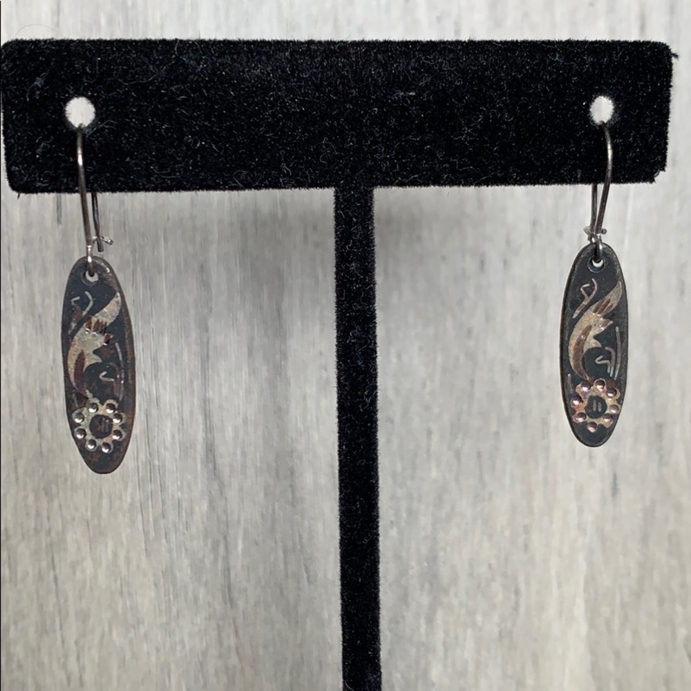 Vintage Etched Earrings